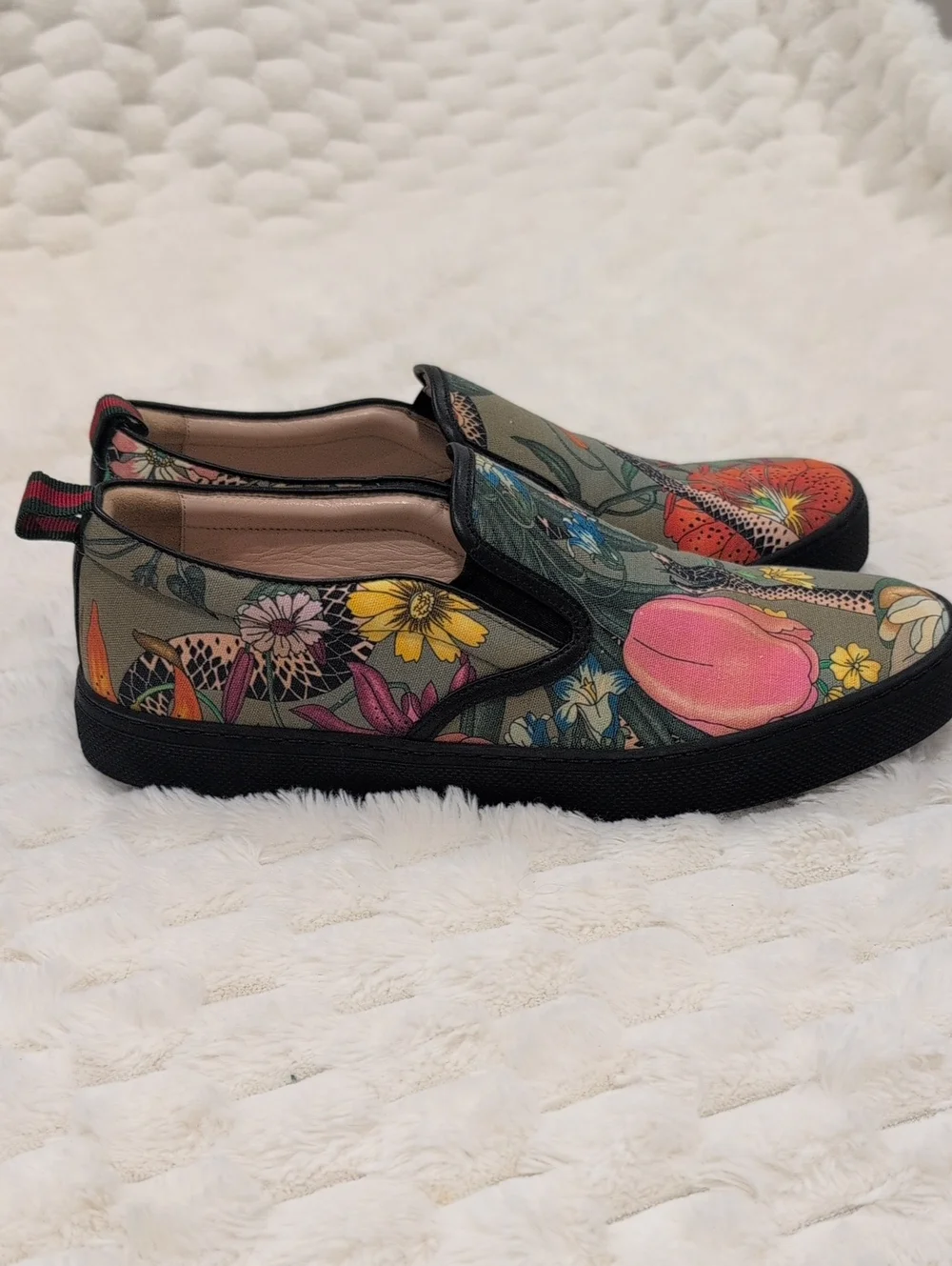 UK11 Men's Gucci Dino Jungle Men's Slip-On Loafers